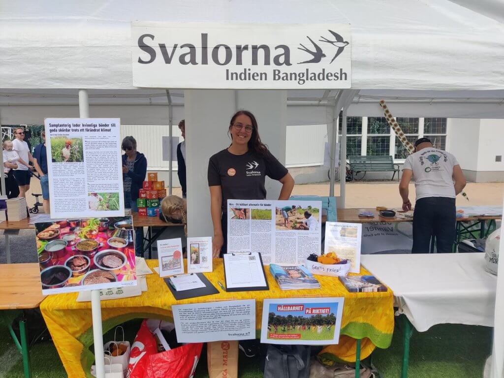 Svalornas infobord på Overshoot festivalen i Malmö